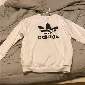 large white adidas sweatshirt